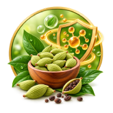 Green cardamom pods rich in natural antioxidants