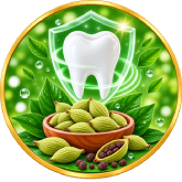 Cardamom pods supporting oral hygiene and gum health